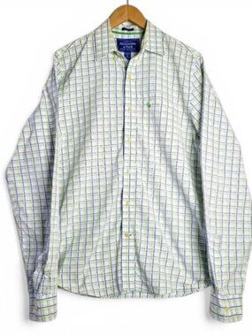 Abercrombie & Fitch Muscle Button Up Shirt Men Plaid Long Sleeve XL